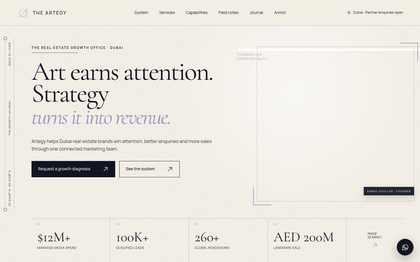 The Artegy &middot; HOMEPAGE_SCREENSHOT