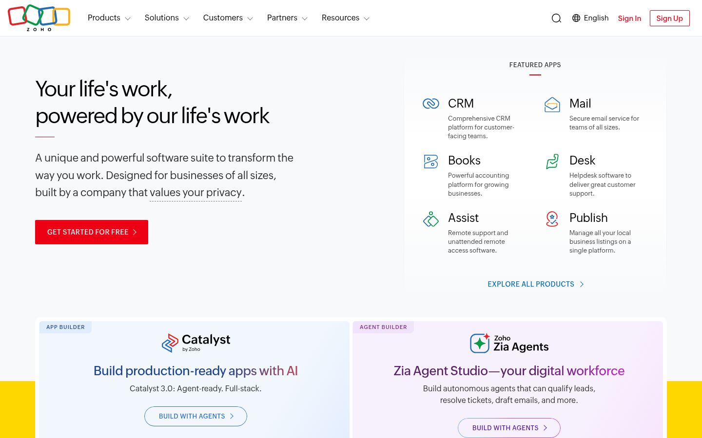 Zoho CRM &middot; HOMEPAGE_SCREENSHOT