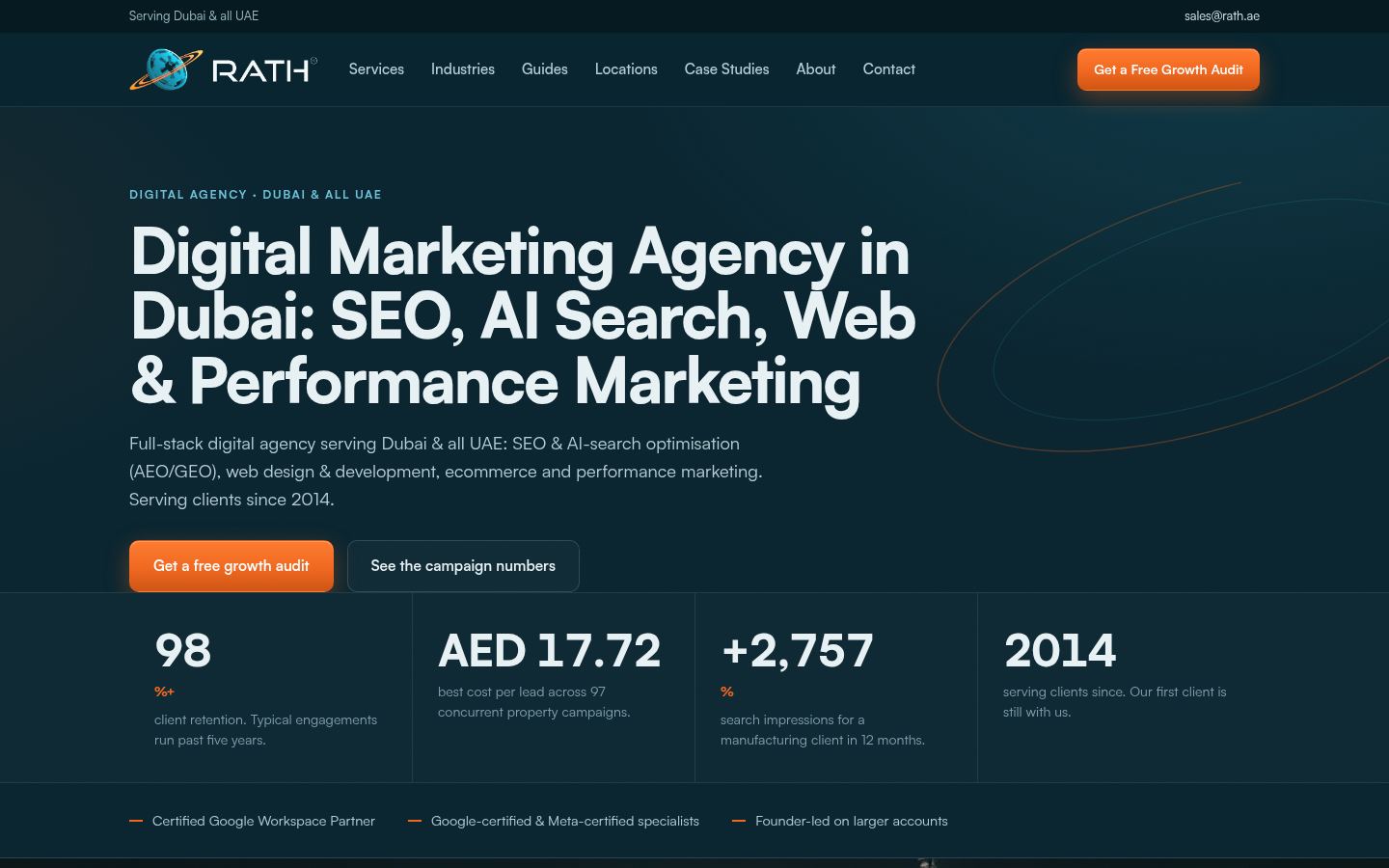 RATH Infotech &middot; HOMEPAGE_SCREENSHOT