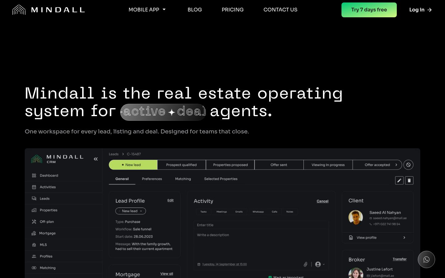 Mindall &middot; HOMEPAGE_SCREENSHOT