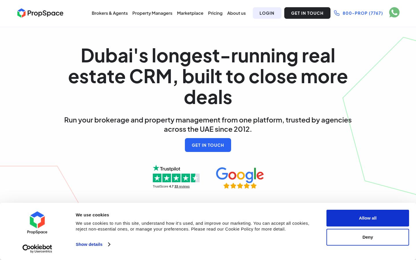 PropSpace &middot; HOMEPAGE_SCREENSHOT
