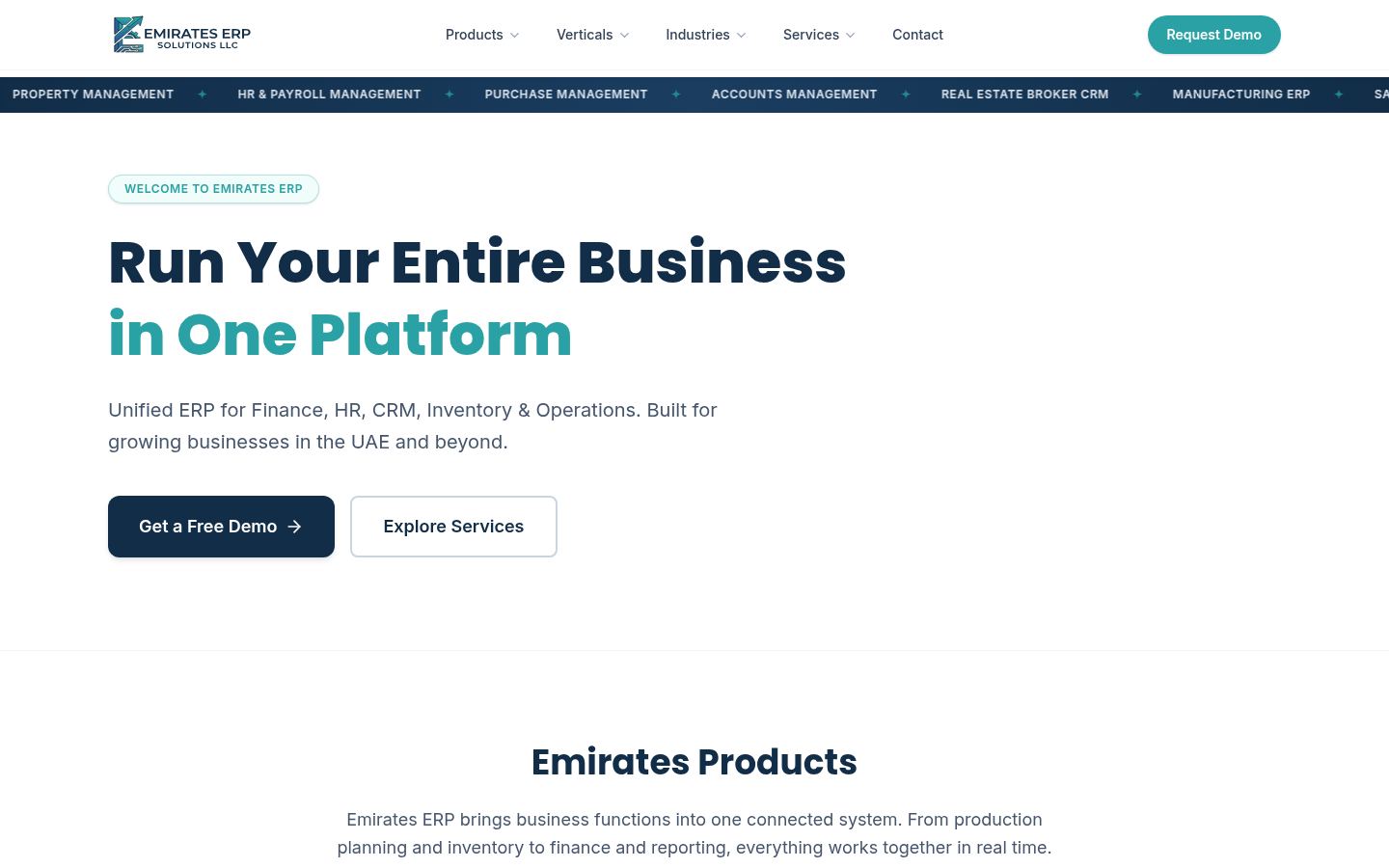 Emirates ERP Real Estate Broker CRM &middot; HOMEPAGE_SCREENSHOT