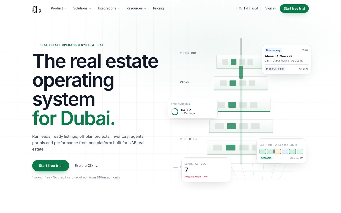 Clix CRM &middot; HOMEPAGE_SCREENSHOT