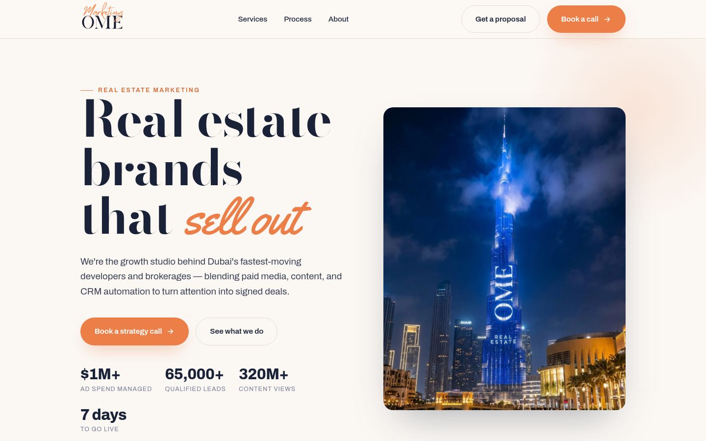 OME Marketing · HOMEPAGE_SCREENSHOT