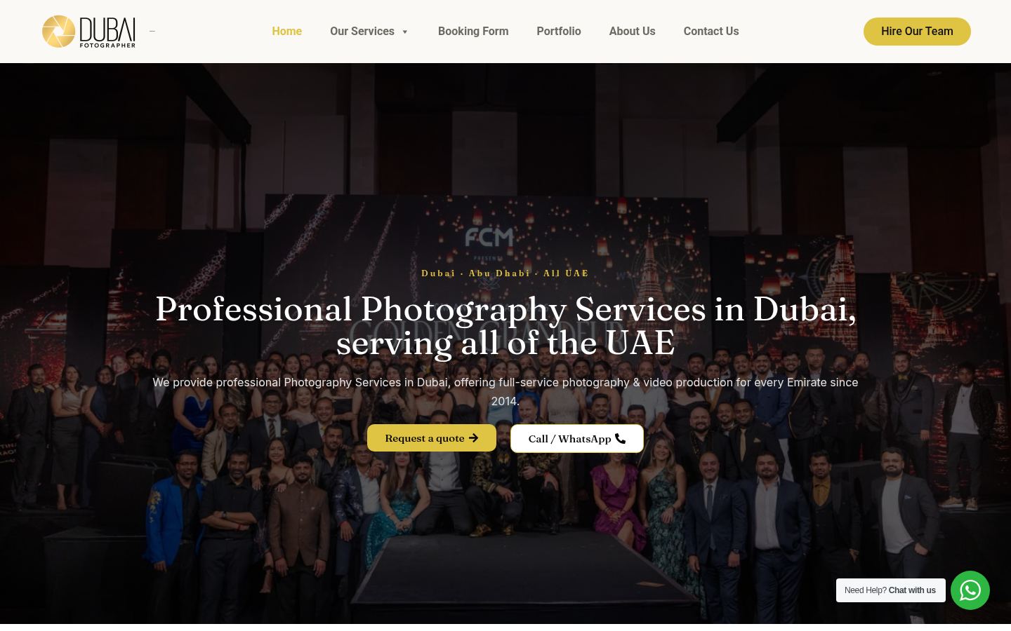 Dubai Fotographer &middot; HOMEPAGE_SCREENSHOT