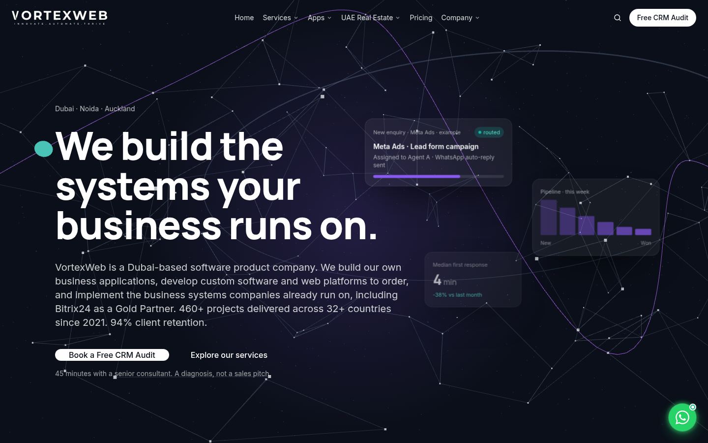 VortexWeb &middot; HOMEPAGE_SCREENSHOT