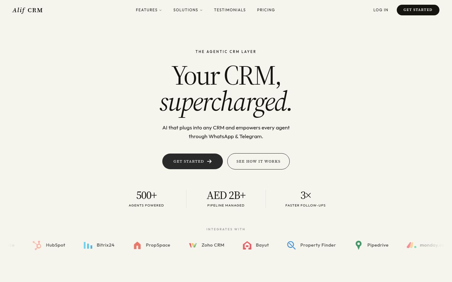 Alif CRM &middot; HOMEPAGE_SCREENSHOT
